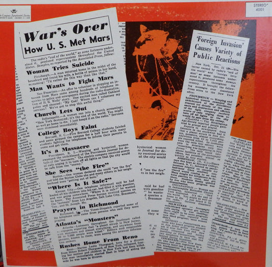 Orson Welles ‎– War Of The Worlds - 1968 Radioplay (vinyl)