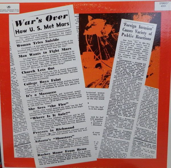 Orson Welles ‎– War Of The Worlds - 1968 Radioplay (vinyl)