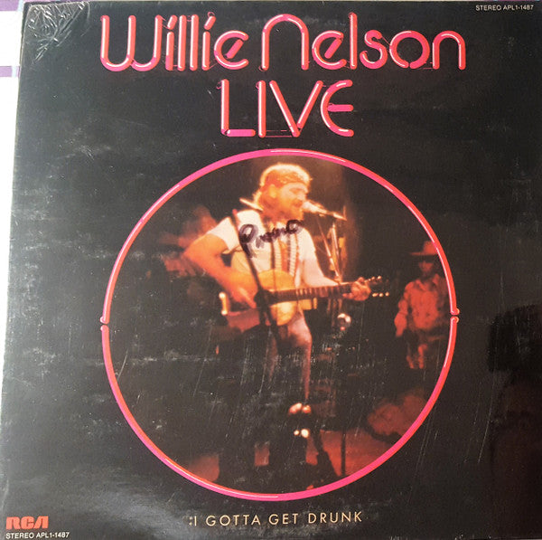 Willie Nelson – Live - I Gotta Get Drunk – 1976 – Country (vinyl lp)