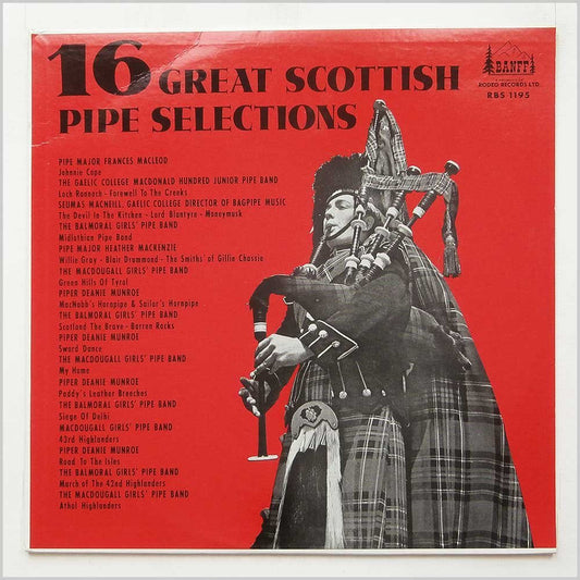 16 Great Scottish Pipe Selections -1966? Military, Pipe & Drum (vinyl)