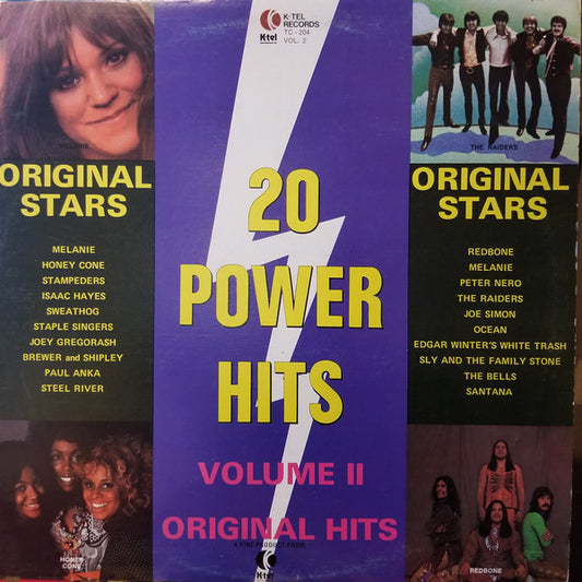 20 Power Hits Volume II - 1972-Pop Rock, Classic Rock ( Clearance Vinyl ) Redbone, Santana,Sly