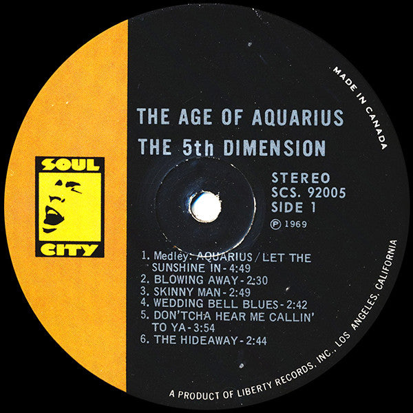 5th Dimension ‎– The Age Of Aquarius -1969- funk  /  soul (Clearance Vinyl)