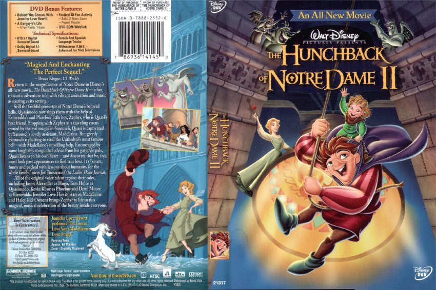 Hunchback of Notre Dame II , The (Bilingual) Dvd Used Mint