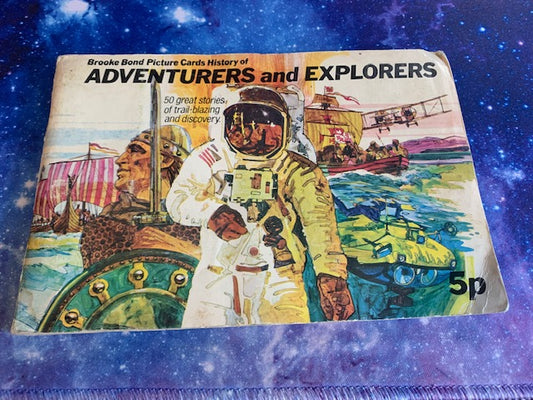 ADVENTURERS and EXPLORERS 1973 BROOKE BOND TEA CARDS AND BOOK