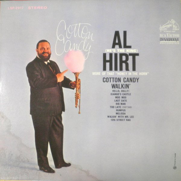 Al (He's The King) Hirt  ‎– Cotton Candy- 1964- Dixieland Jazz (vinyl)