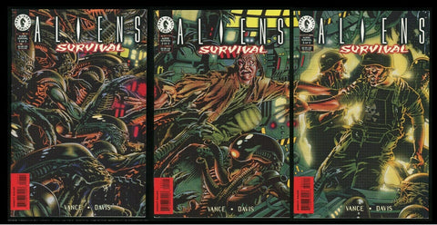 Aliens: Survival # 1,2,3 Dark Horse Comics 1998 Complete Set - Mint