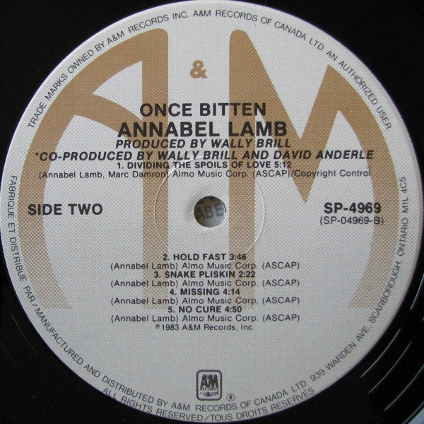 Annabel Lamb – Once Bitten - 1983-New Wave, Synth-pop (Vinyl)