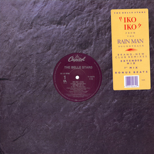 Belle Stars ‎– Iko Iko- Vinyl, 12", 33 ⅓ RPM, Synth-pop, Cajun, African