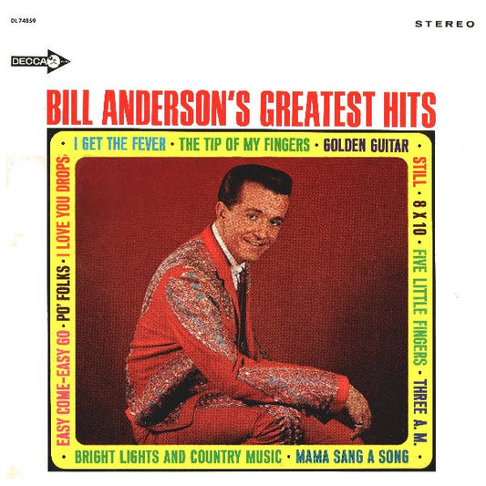 Bill Anderson  Bill Anderson's Greatest Hits -1973- country (Vinyl)