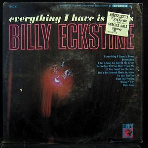 Billy Eckstine ‎– Everything I Have Is Yours Jazz