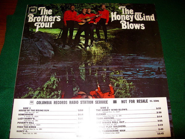 The Brothers Four ‎– The Honey Wind Blows -1965- Folk- (Radio Promo Vinyl)