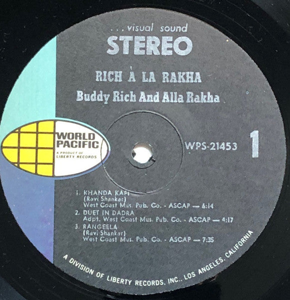 Buddy Rich And Alla Rakha – Rich À La Rakha - 1968-Folk, World, & Country (Rare Vinyl)