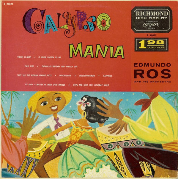 Edmundo Ros And His Orchestra ‎– Calypso Mania -1969 - Reggae Calypso (vinyl)