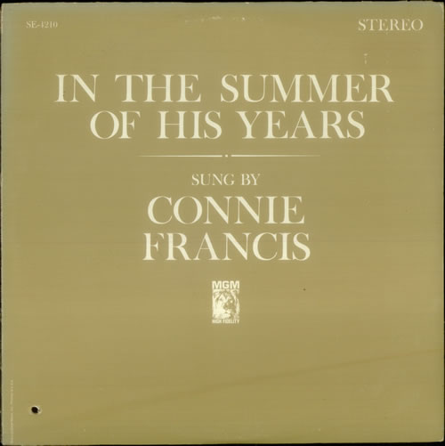 Connie Francis ‎– In The Summer Of His Years -1963- Pop Vocalist (vinyl)