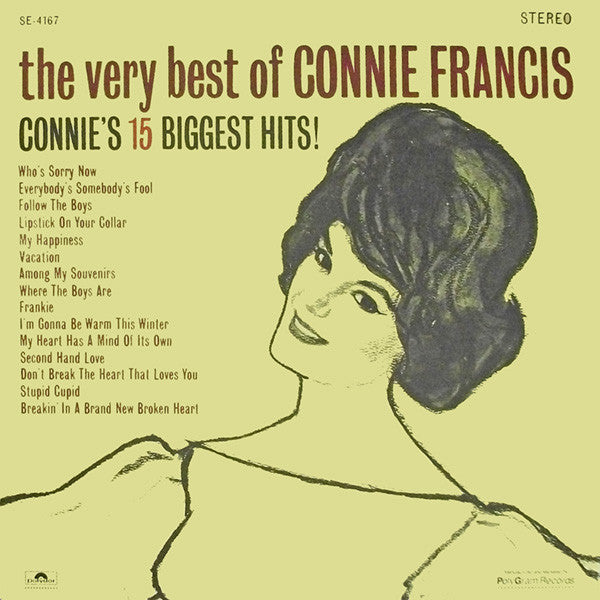 Connie Francis ‎– The Very Best Of Connie Francis - 1963- Rock & Roll, Vocal (vinyl)