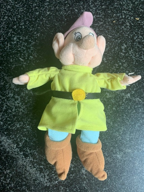 DISNEY SNOW WHITE " DOPEY " DWARF PLUSH 10"   Like New
