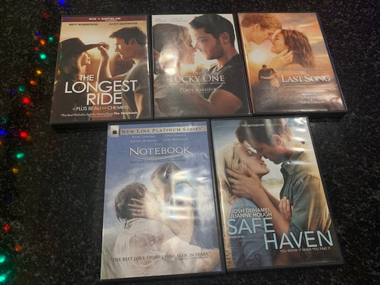 5 Romance  / Drama DVDs - Longest Ride, Lucky One ++ Mint