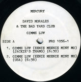 David Morales & The Bad Yard Club ‎– Gimme Luv (Eenie Meenie Miny Mo) PROMO - 1983-House, Garage House (Vinyl)