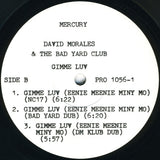 David Morales & The Bad Yard Club ‎– Gimme Luv (Eenie Meenie Miny Mo) PROMO - 1983-House, Garage House (Vinyl)