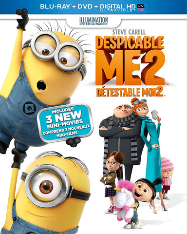 Despicable Me 2 [Blu-ray + DVD + UltraViolet Copy] (Bilingual) Mint Used