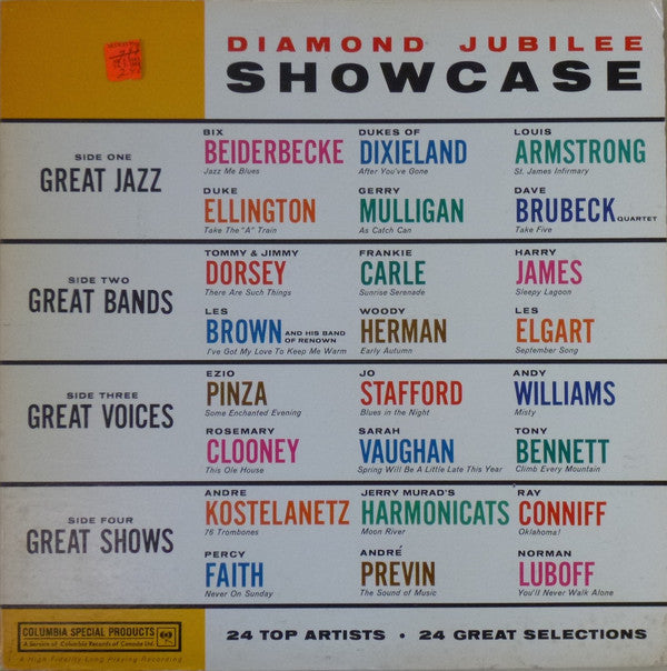 Diamond Jubilee Showcase -2 lps- 1963- Louis, Duke,Dave Brubeck,Gerry Mulligan ++ (vinyl)