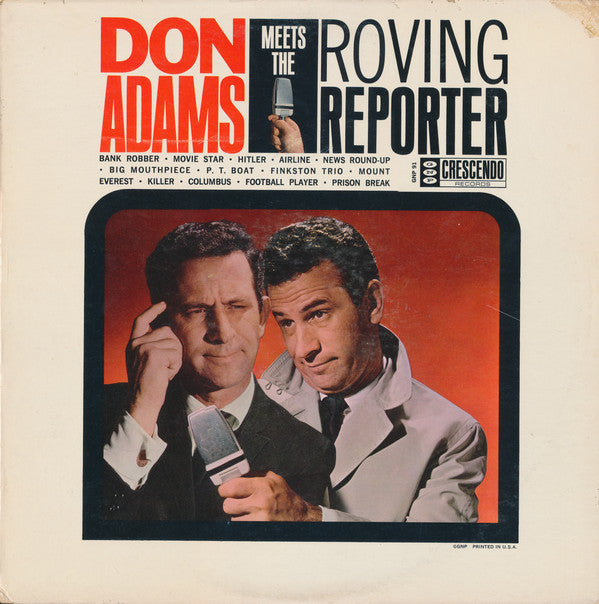 Don Adams  ‎– Don Adams Meets The Roving Reporter - 1963- Comedy ( Clearance Vinyl ) light scuffing