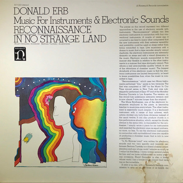 Donald Erb ‎– Music For Instruments & Electronic Sounds - Electronic, Classical -1969 (Vinyl)