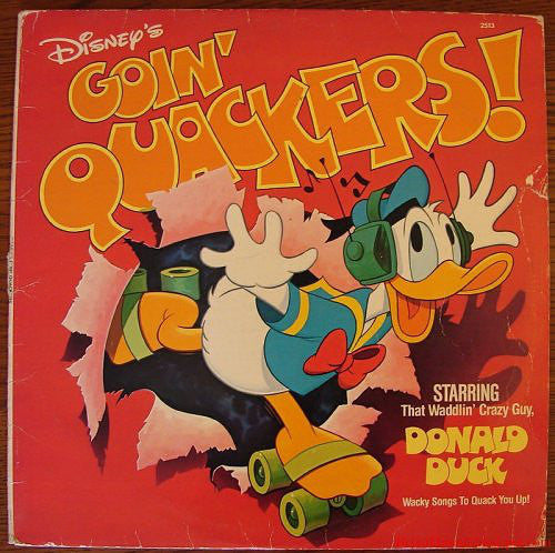 Donald Duck ‎– Goin' Quackers - 1980- Nursery Rhymes (vinyl)
