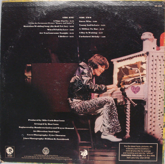 Donny Osmond – A Time For Us - 1973-Rock,Pop (Vinyl) a few light marks