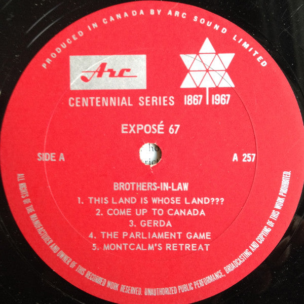 EXPOSE 67 - THE BROTHERS IN LAW - 1967-	Non-Music, Folk, World, & Country Style:Comedy (Vinyl)