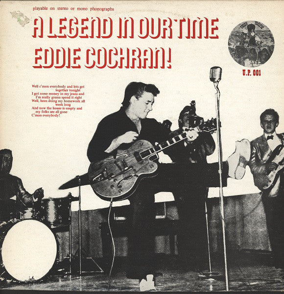 Eddie Cochran ‎– A Legend In Our Time - 1971 -Rock & Roll, Rockabilly, Country Rock ( Promo Vinyl ?)
