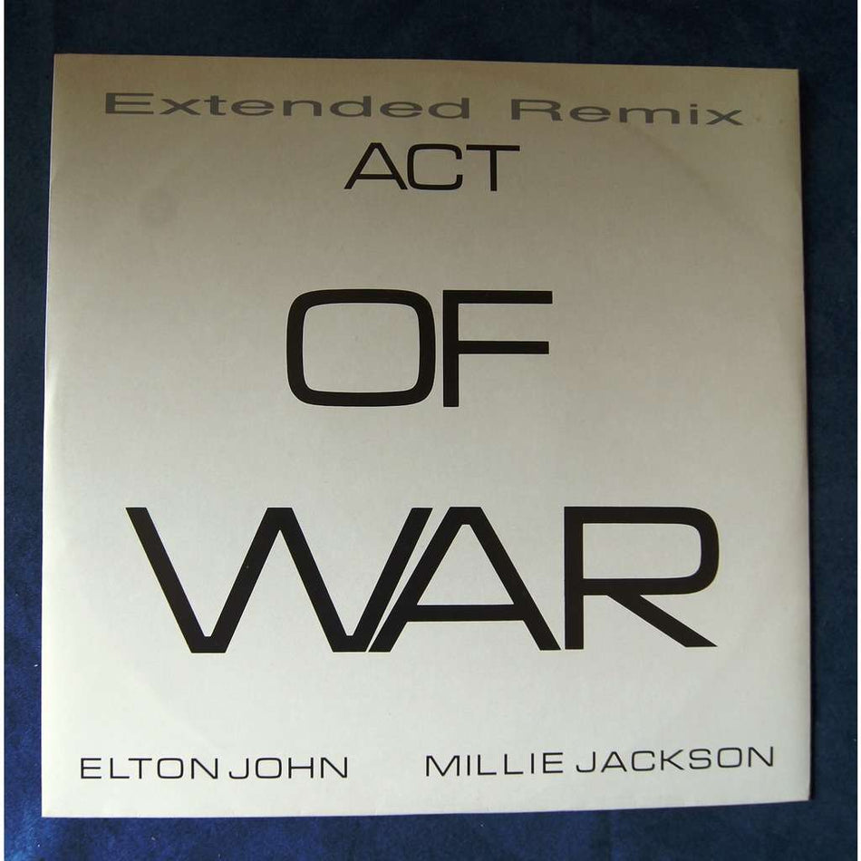 Elton John / Millie Jackson ‎– Act Of War -1985- Synth Pop (Vinyl, 12", 45 RPM )