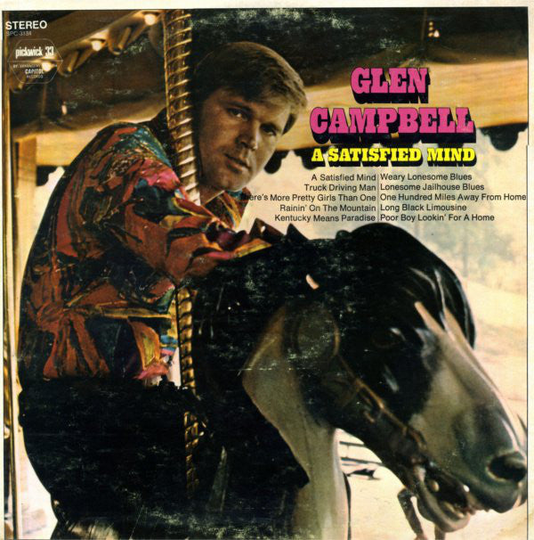 Glen Campbell ‎– A Satisfied Mind -1971- Folk, World, & Country (vinyl)