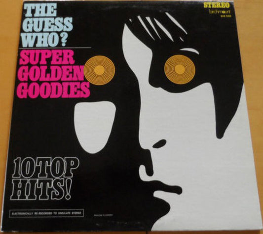 The Guess Who ? ‎– Super Golden Goodies -1975-  Rock (vinyl) Heavy Spline Damaged Cover