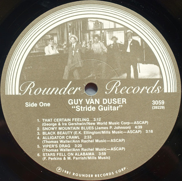Guy Van Duser ‎– "Stride Guitar" - 1981-Jazz, Folk, World, & Country Style: Ragtime, Swing (vinyl)