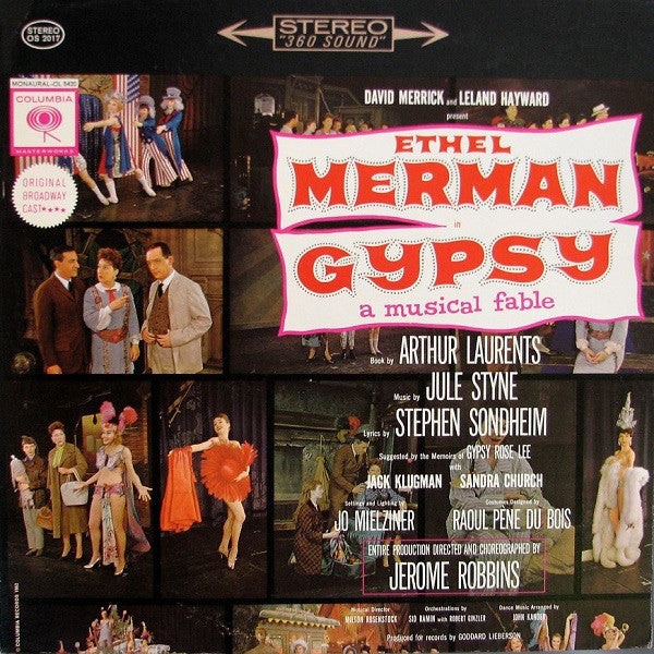 David Merrick  And Leland Hayward Present Ethel Merman ‎– Gypsy - A Musical Fable 1962- (Vinyl )