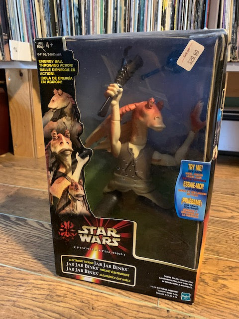 Hasbro -Star Wars Episode 1 -Electronic Talking Jar Jar Binks Action Figure *NIB*