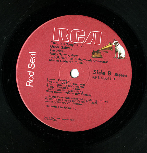 James Galway - Charles Gerhardt, National Philharmonic – Annie's Song And Other Galway Favorites -1978-Stage & Screen ,Theme (vinyl)