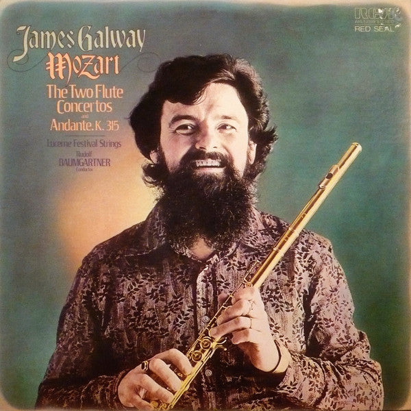 James Galway, Lucerne Festival Strings*, Rudolf Baumgartner - Mozart* ‎– The Two Flute Concertos And Andante, K. 315 -1977- Classical (clearance vinyl)