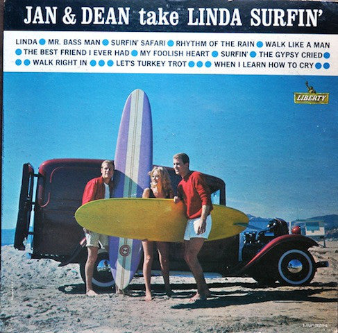 Jan & Dean ‎– Jan & Dean Take Linda Surfin' - 1963- Surf, Pop Rock (vinyl)