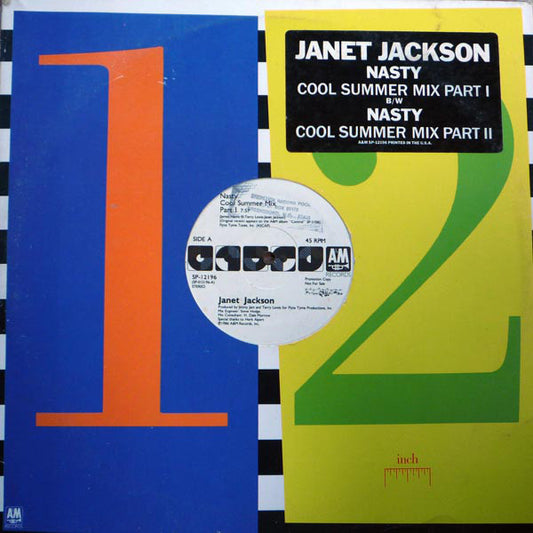 Janet Jackson ‎– Nasty-1986 -  Hip Hop, Funk / Soul - 12", 45 RPM, Promo