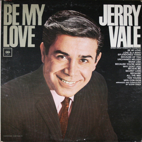 Jerry Vale ‎– Be My Love- 1964 - Pop (vinyl)