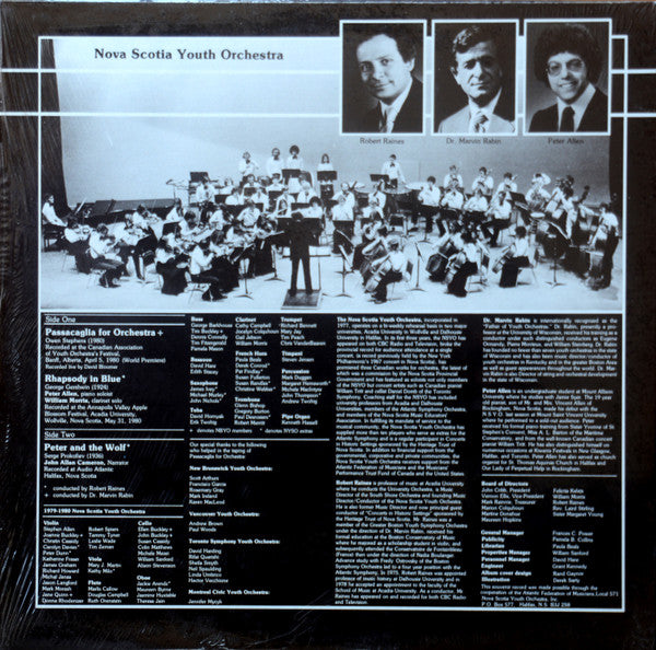 Nova Scotia Youth Orchestra, John Allan Cameron – Peter And The Wolf - 1980Jazz, Classical, Children's (Very Rare Vinyl)