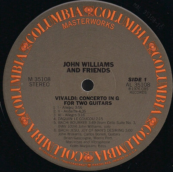 John Williams And Friends - 1976-Baroque, Classical (Vinyl) Mint