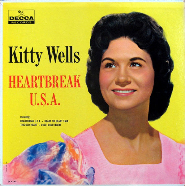 Kitty Wells ‎– Heartbreak U.S.A. - 1961- Folk, Country (clearance Vinyl) marks