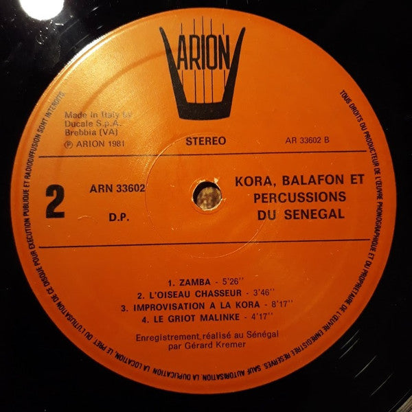 Kora, Balafon & Percussions Du Sénégal - 1981-Folk, World, & Country Style:	African, Griot ( rare vinyl)