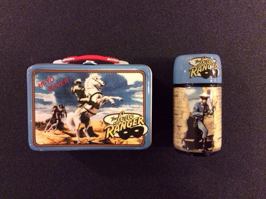 LONE RANGER Lunchtime Salt & Pepper Shakers in Lunch Tin VANDOR Hi-Yo Silver! new