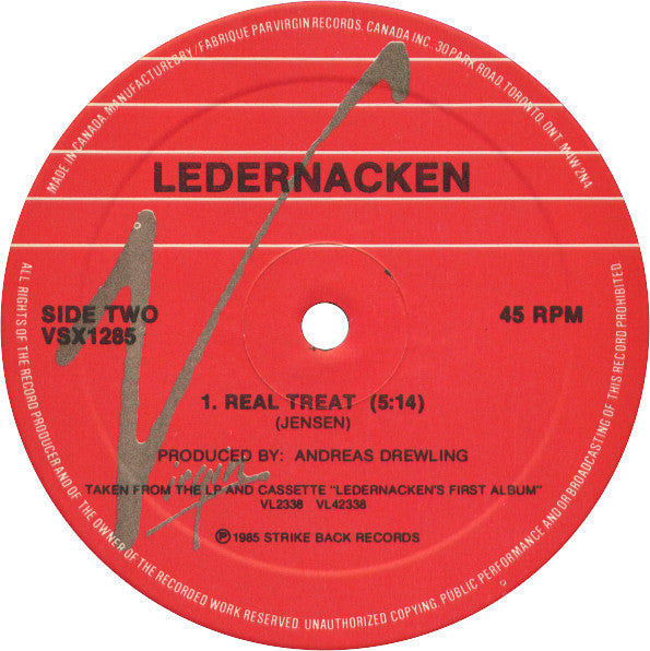 Ledernacken ‎– The Drums Of Matumba / Real Treat - 1985-Electronic ,Tribal, Synth-pop  (Vinyl, 12", 45 RPM)