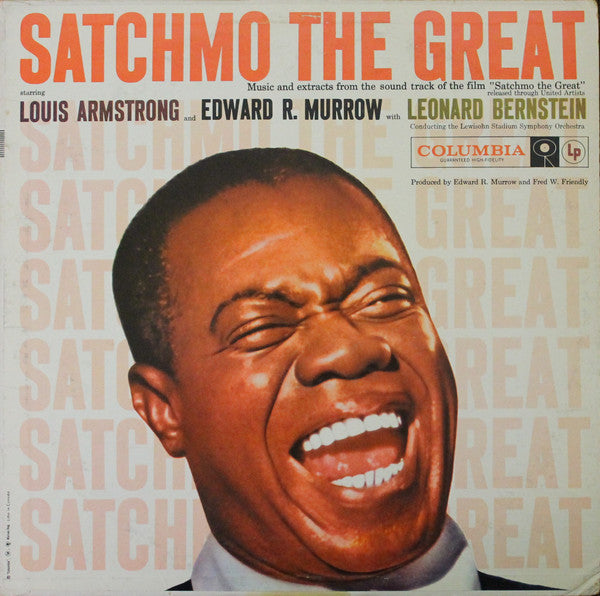 Louis Armstrong and Edward R. Murrow With Leonard Bernstein ‎– Satchmo The Great -1957 Jazz Soundtrack  (vinyl)