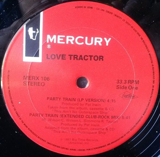Love Tractor ‎– Party Train / Got To Give It Up -1987-Alternative Rock, Indie Rock (promo vinyl)